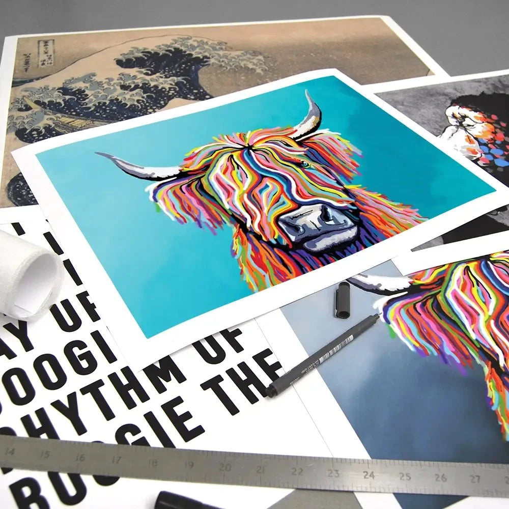 Scottish Cow Art Print Scottish Cow Art Print wall art product Independent