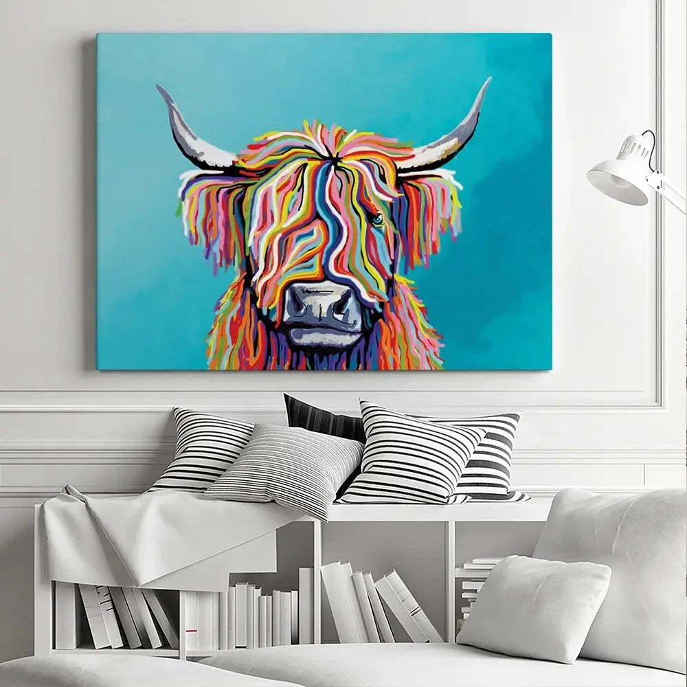 Scottish Cow Canvas Print Scottish Cow Canvas Print wall art product Independent