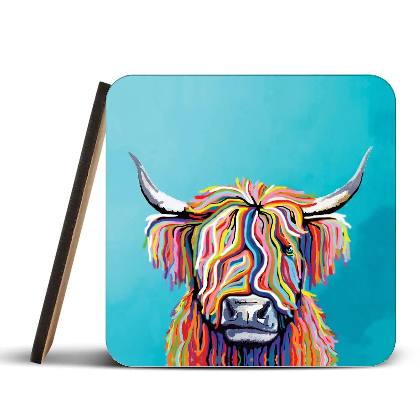 Scottish Cow Coaster Set Scottish Cow Coaster Set wall art product Independent
