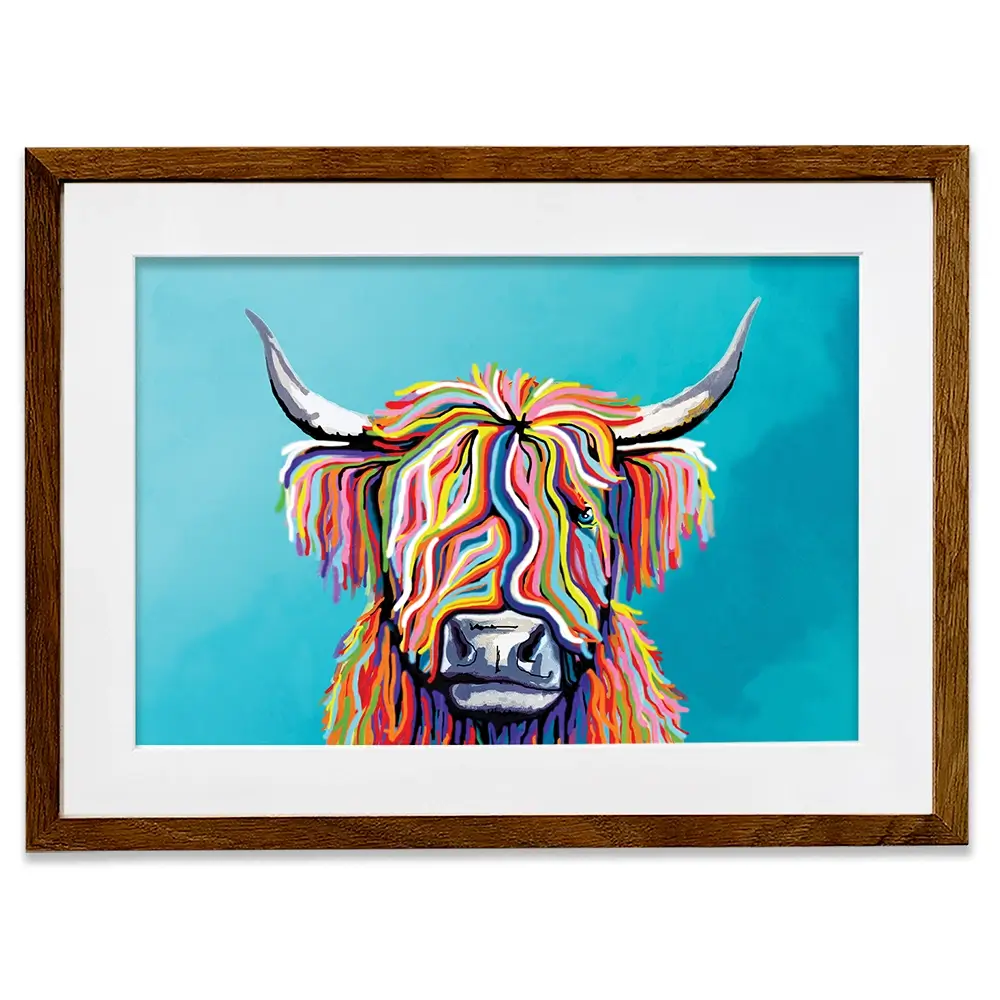 Scottish Cow Framed Art Print Scottish Cow Framed Art Print wall art product Independent