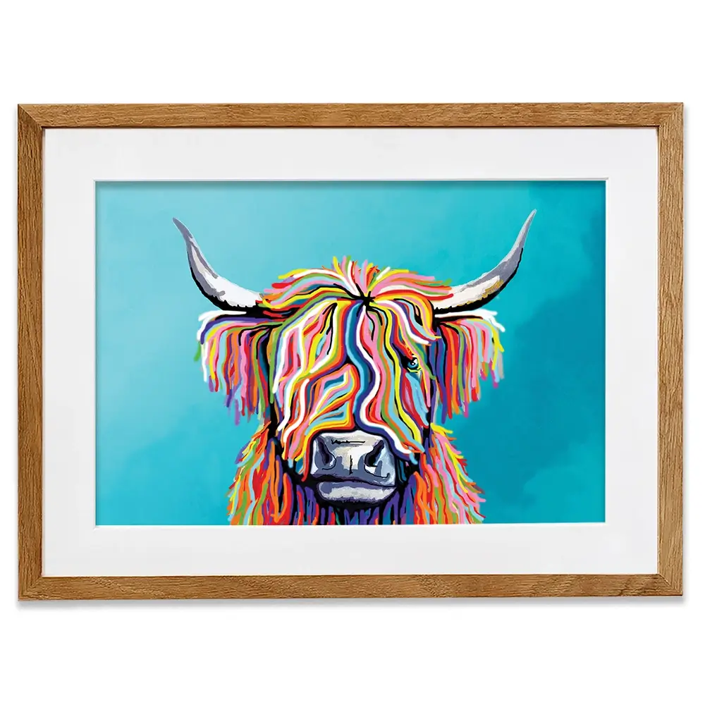 Scottish Cow Framed Art Print Scottish Cow Framed Art Print wall art product Independent