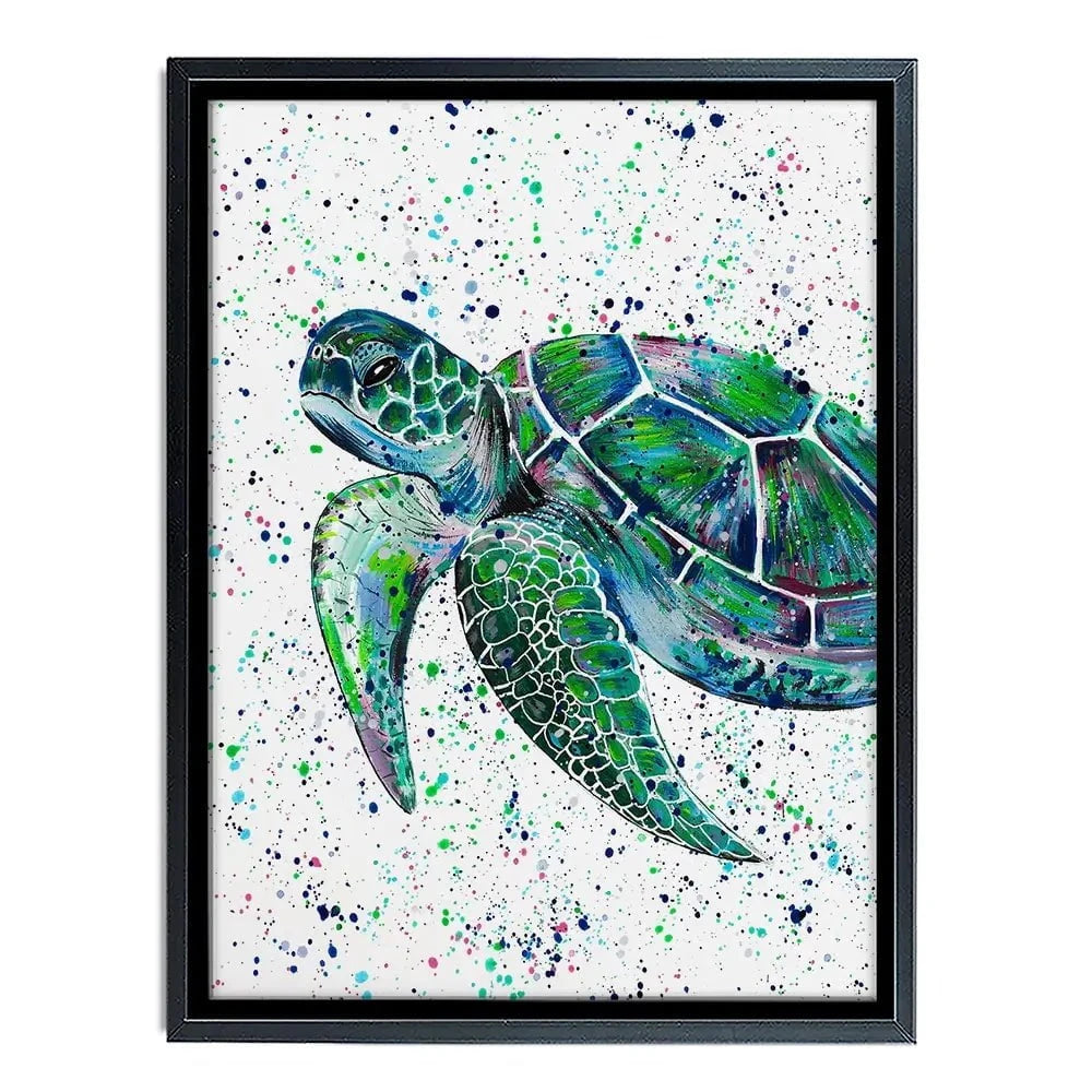 Sea Turtle Lenny Canvas Print Sea Turtle Lenny Canvas Print wall art product Emma LC Art