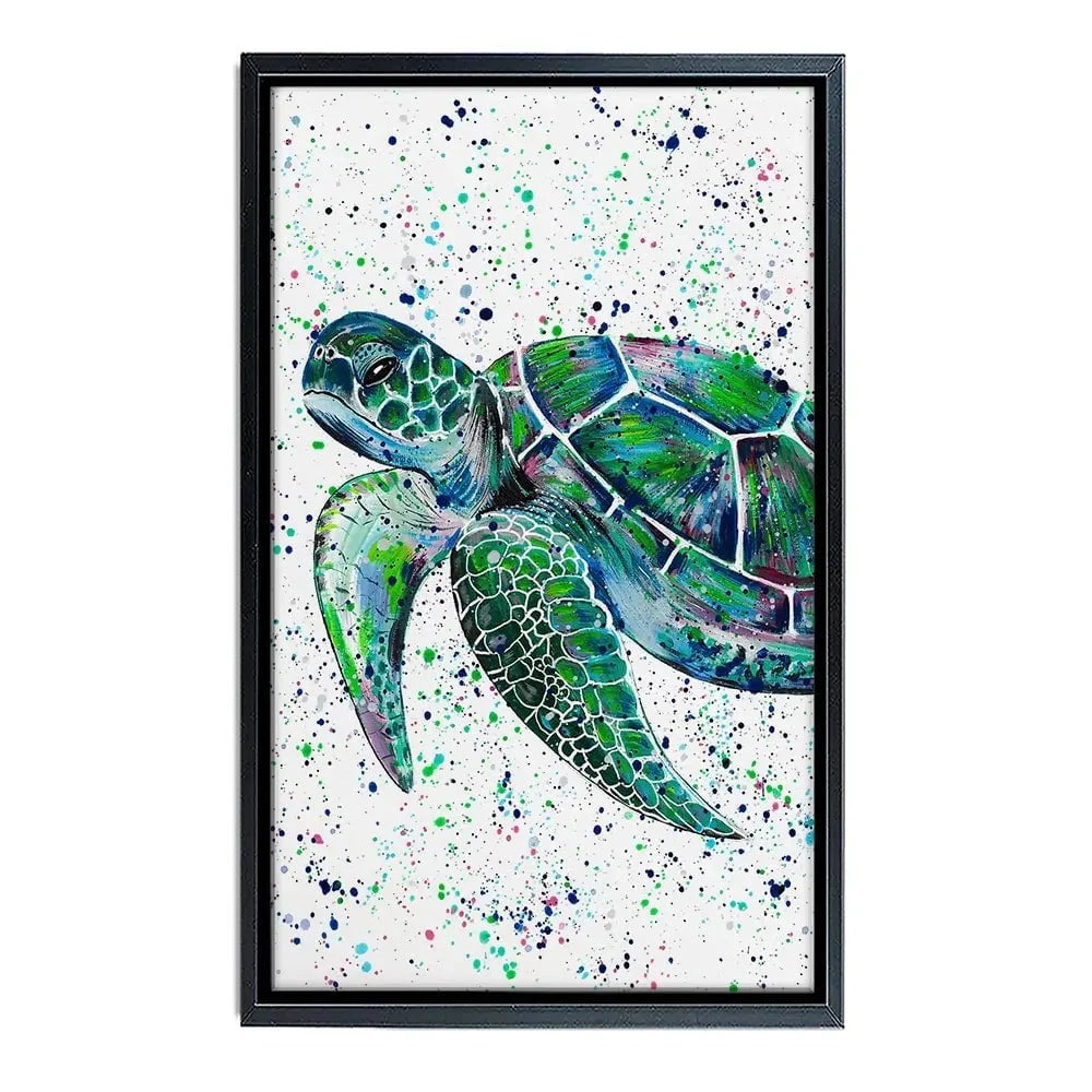 Sea Turtle Lenny Canvas Print Sea Turtle Lenny Canvas Print wall art product Emma LC Art