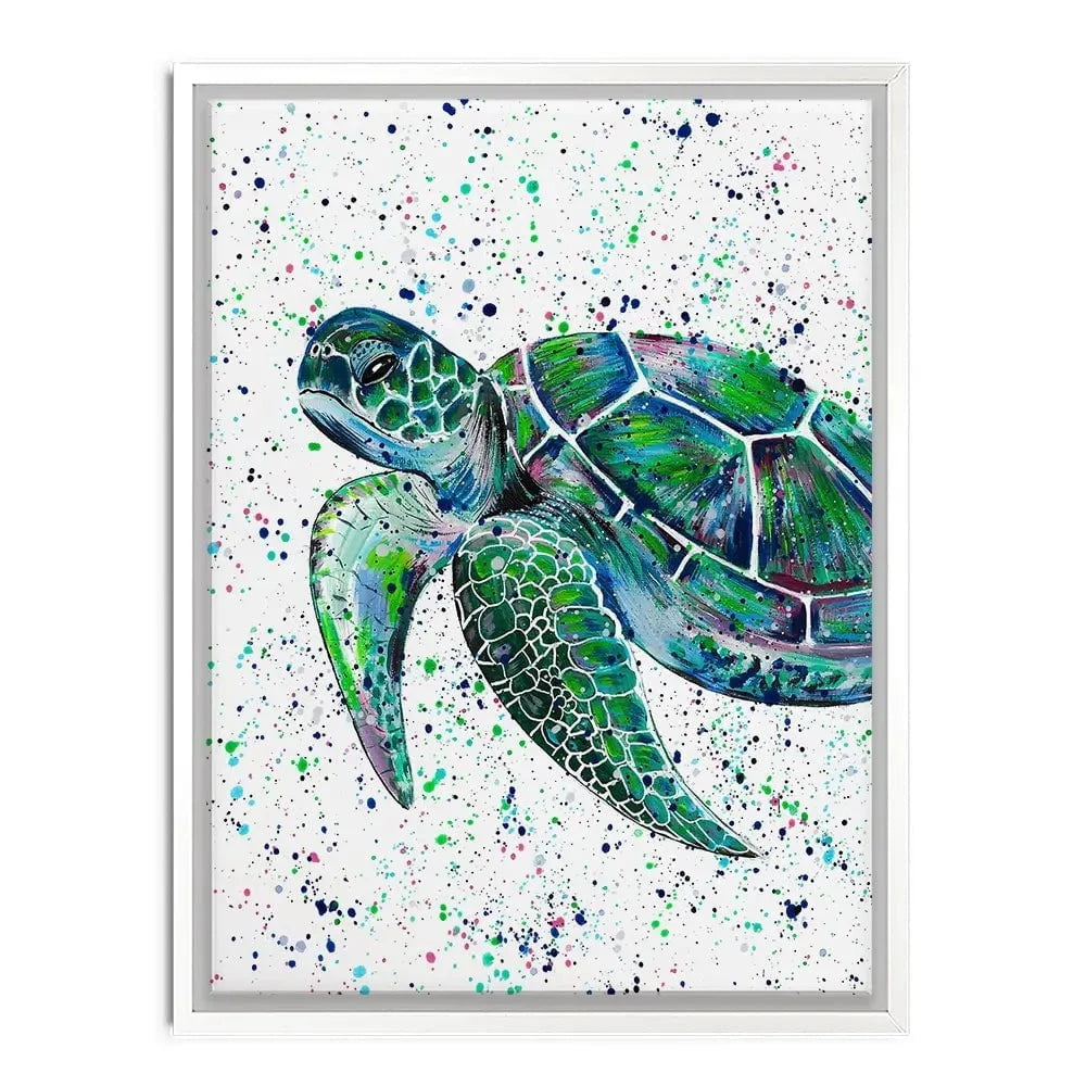 Sea Turtle Lenny Canvas Print Sea Turtle Lenny Canvas Print wall art product Emma LC Art