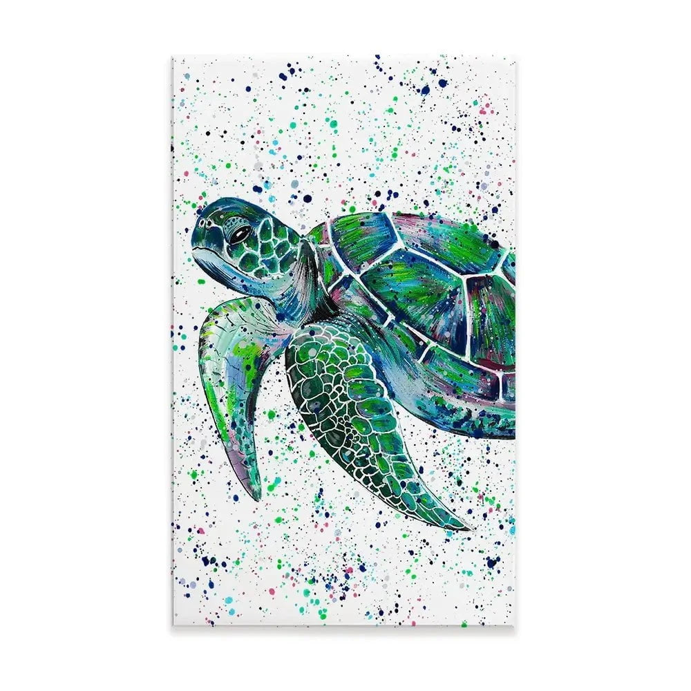 Sea Turtle Lenny Canvas Print Sea Turtle Lenny Canvas Print wall art product Emma LC Art