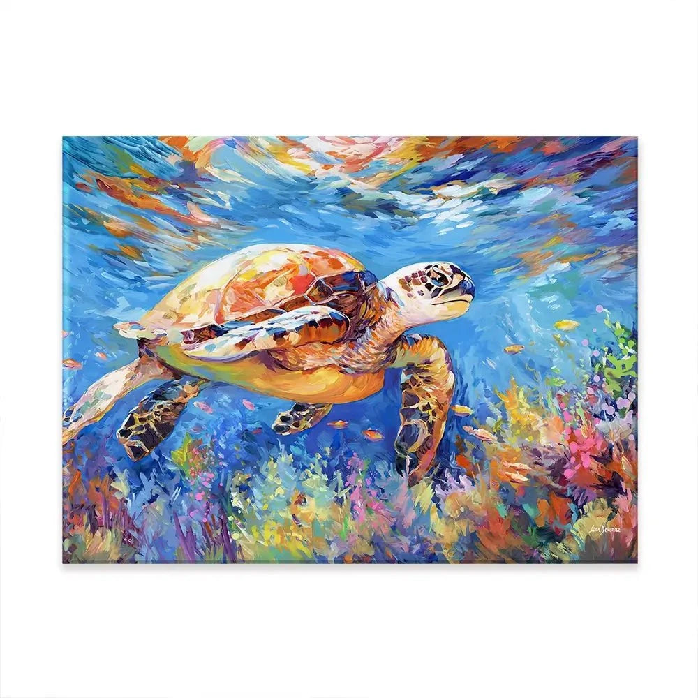 Sea Turtles Adventure Canvas Print Sea Turtles Adventure Canvas Print wall art product Leon Devenice