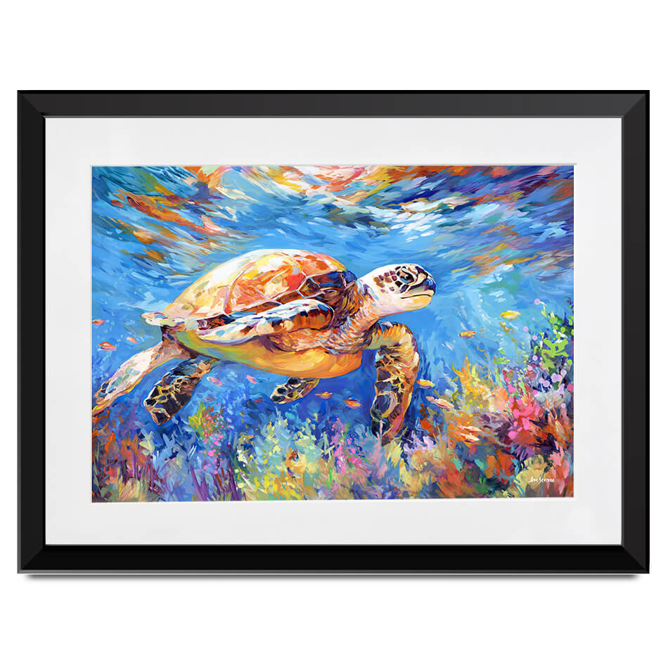 Sea Turtles Adventure Framed Art Print Sea Turtles Adventure Framed Art Print wall art product Leon Devenice