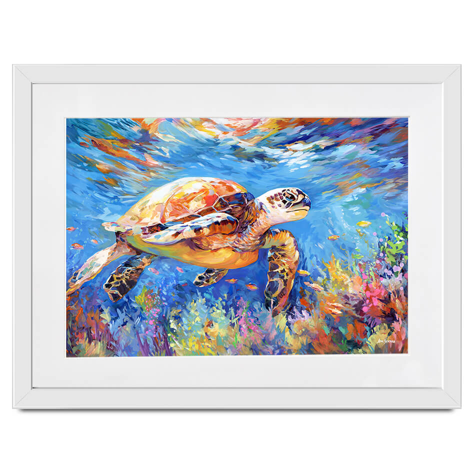 Sea Turtles Adventure Framed Art Print Sea Turtles Adventure Framed Art Print wall art product Leon Devenice