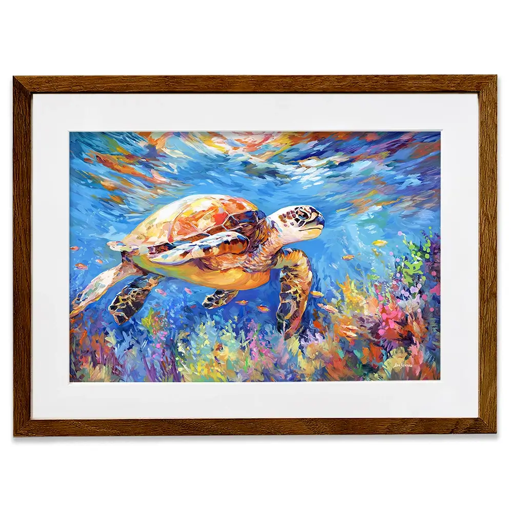 Sea Turtles Adventure Framed Art Print Sea Turtles Adventure Framed Art Print wall art product Leon Devenice