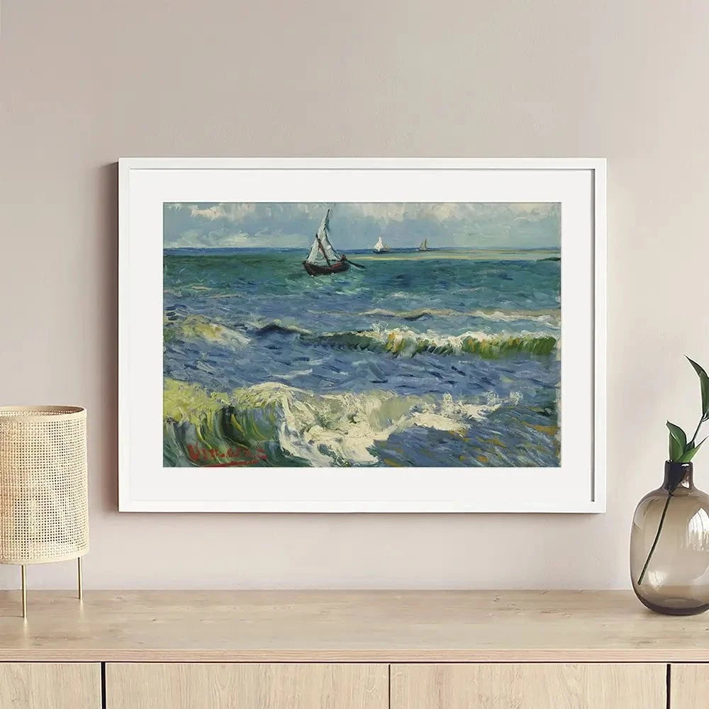 Seascape Near Les Saintes-Maries-De-La-Mer Framed Art Print Seascape Near Les Saintes-Maries-De-La-Mer Framed Art Print wall art product Vincent Van Gogh