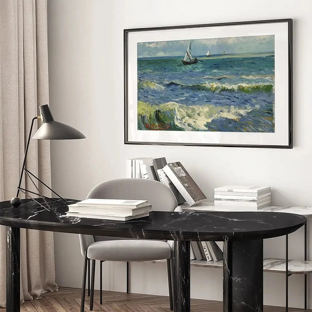 Seascape Near Les Saintes-Maries-De-La-Mer Framed Art Print Seascape Near Les Saintes-Maries-De-La-Mer Framed Art Print wall art product Vincent Van Gogh