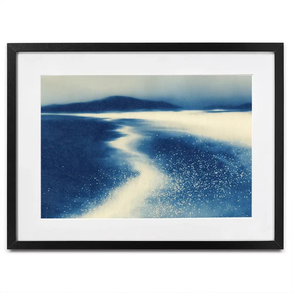 Serene Shoreline Flow Framed Art Print Serene Shoreline Flow Framed Art Print wall art product Chromatic Storm Studio