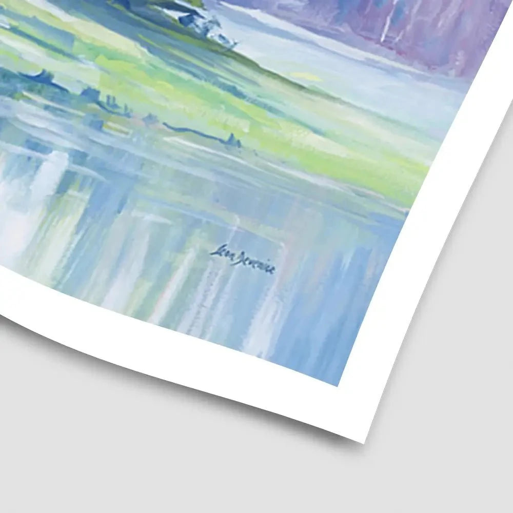 Serene Trees By A Reflective River Art Print Serene Trees By A Reflective River Art Print wall art product Leon Devenice