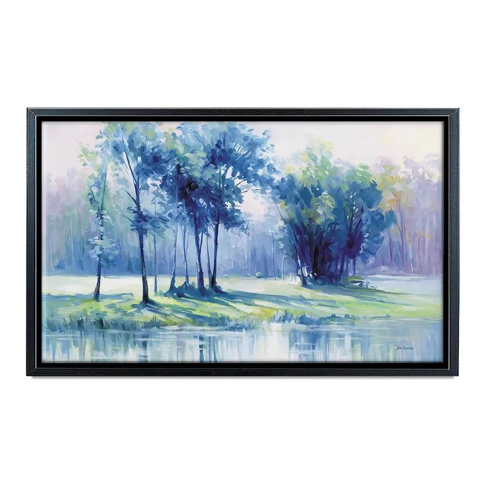 Serene Trees By A Reflective River Canvas Print Serene Trees By A Reflective River Canvas Print wall art product Leon Devenice