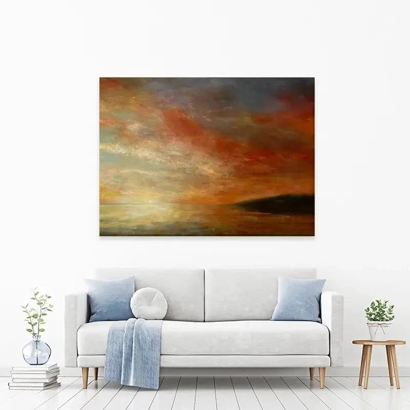 Setting Sun Towards Looe Canvas Print Setting Sun Towards Looe Canvas Print wall art product Craig Askew