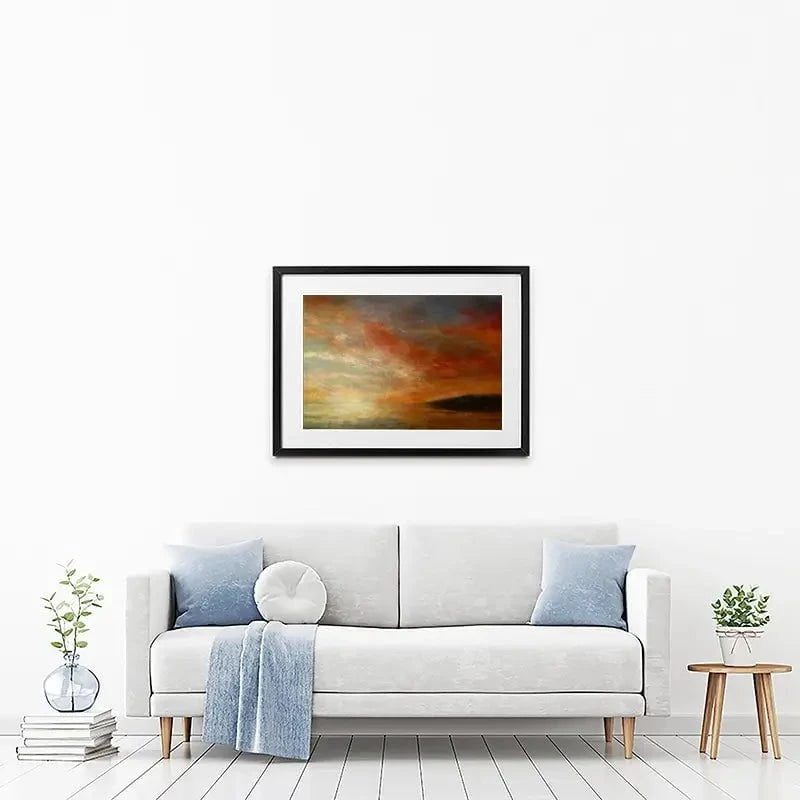 Setting Sun Towards Looe Framed Art Print Setting Sun Towards Looe Framed Art Print wall art product Craig Askew