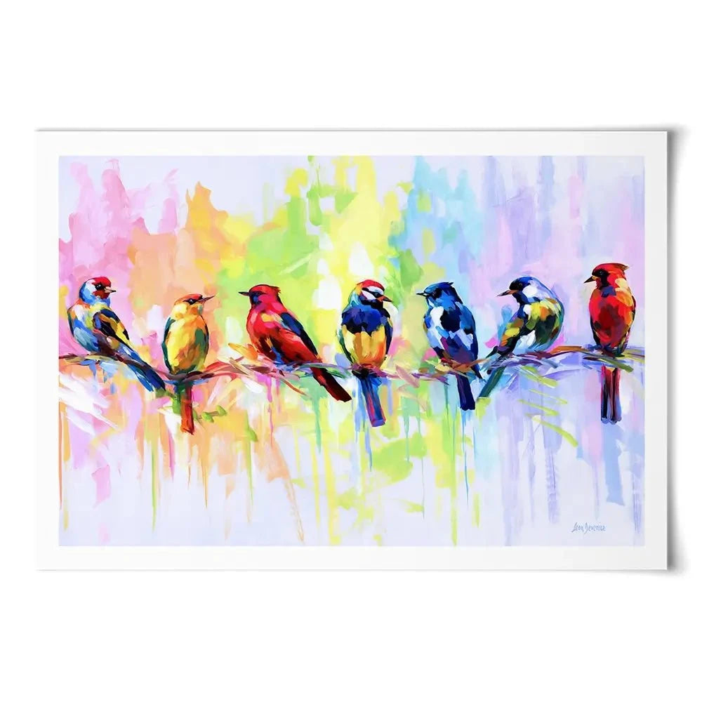 Seven Colourful Birds Art Print Seven Colourful Birds Art Print wall art product Leon Devenice