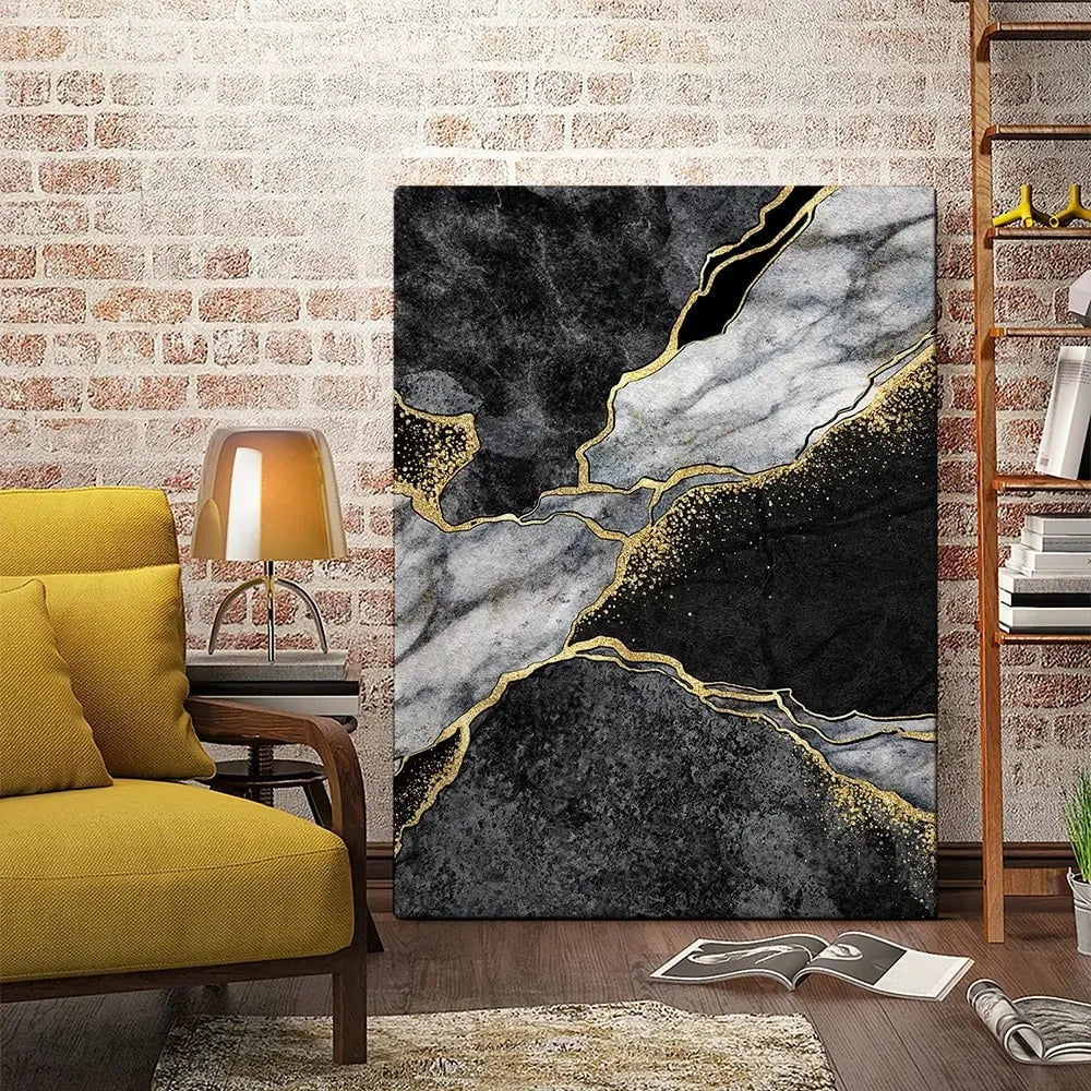 Shattering Black Marble Canvas Print Shattering Black Marble Canvas Print wall art product wacomka / Shutterstock