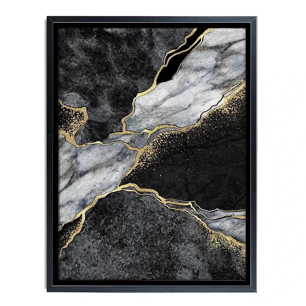 Shattering Black Marble Canvas Print Shattering Black Marble Canvas Print wall art product wacomka / Shutterstock