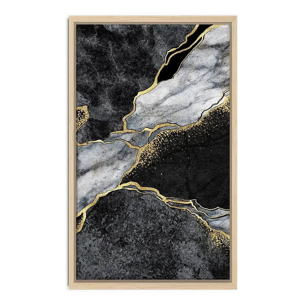 Shattering Black Marble Canvas Print Shattering Black Marble Canvas Print wall art product wacomka / Shutterstock
