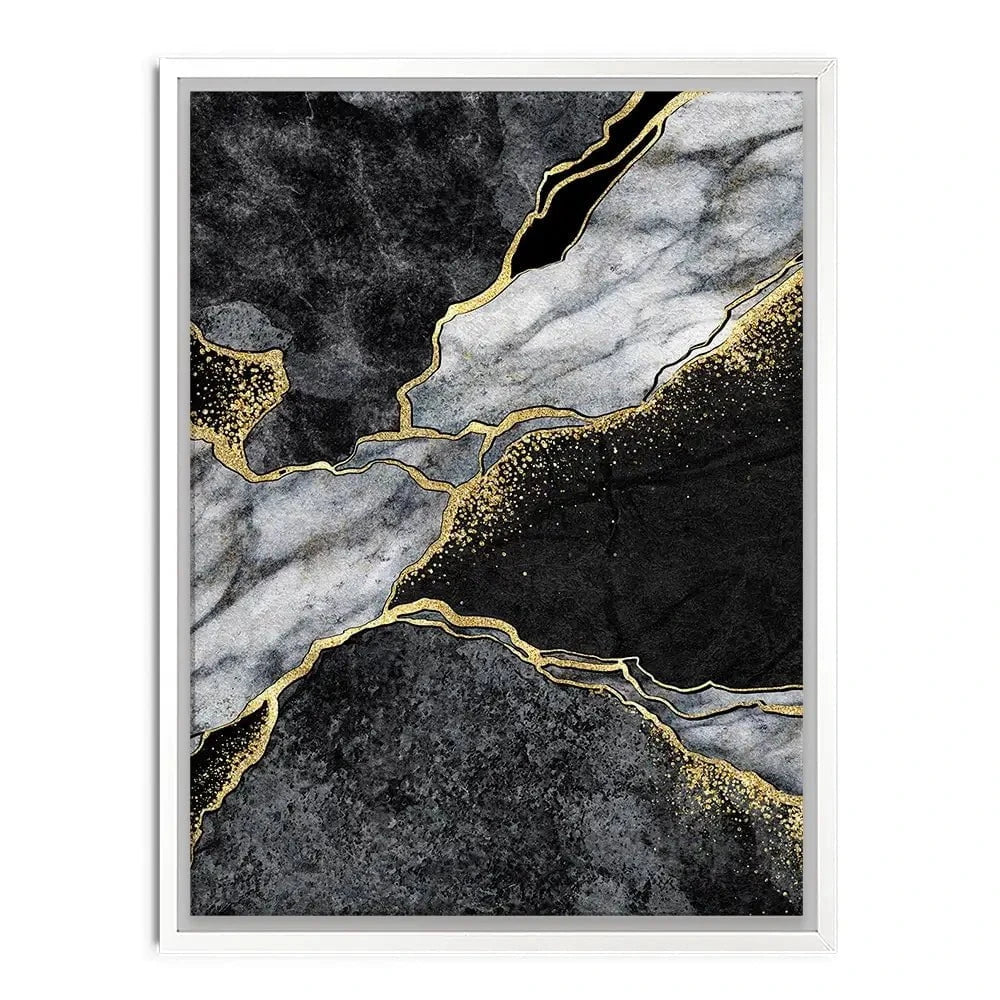 Shattering Black Marble Canvas Print Shattering Black Marble Canvas Print wall art product wacomka / Shutterstock