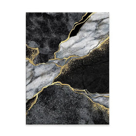 Shattering Black Marble Canvas Print Shattering Black Marble Canvas Print wall art product wacomka / Shutterstock