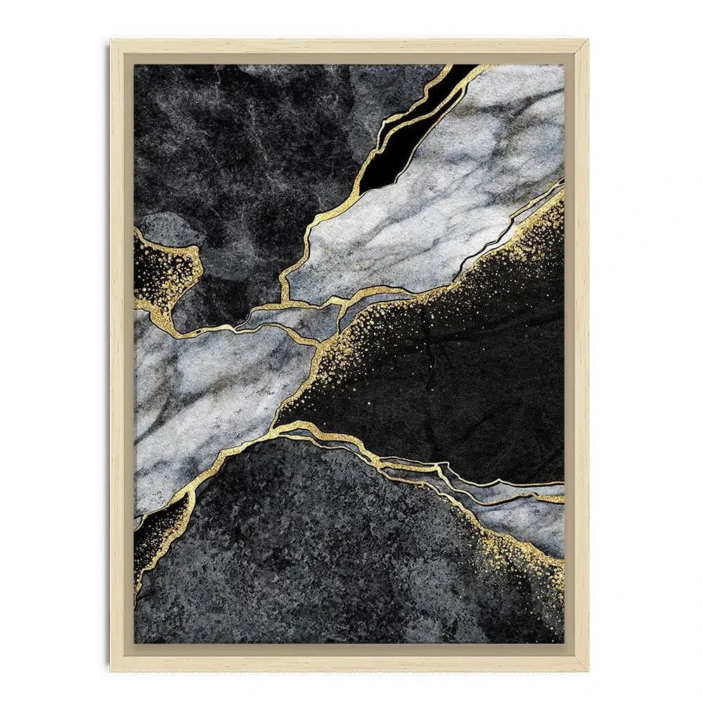 Shattering Black Marble Canvas Print Shattering Black Marble Canvas Print wall art product wacomka / Shutterstock