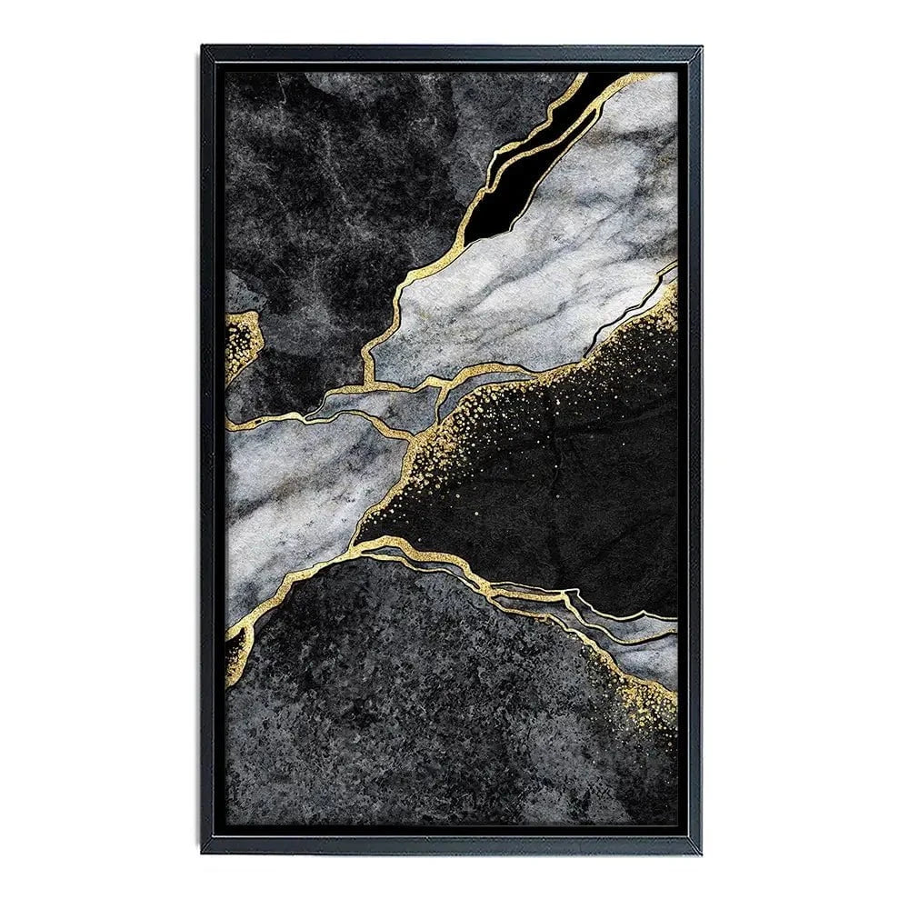 Shattering Black Marble Canvas Print Shattering Black Marble Canvas Print wall art product wacomka / Shutterstock