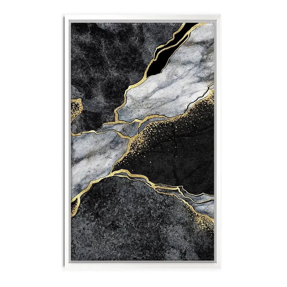 Shattering Black Marble Canvas Print Shattering Black Marble Canvas Print wall art product wacomka / Shutterstock