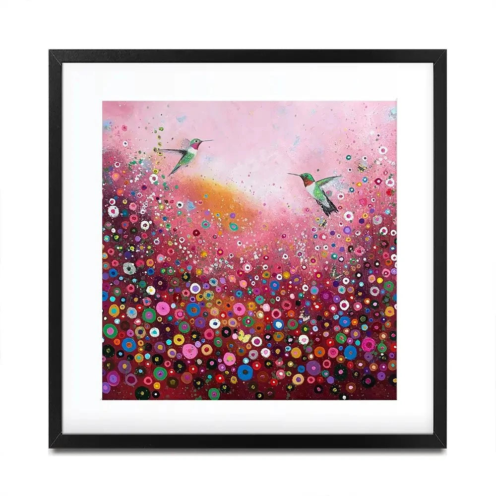 Shower Me With Your Love Square Framed Art Print Shower Me With Your Love Square Framed Art Print wall art product Laure Bury