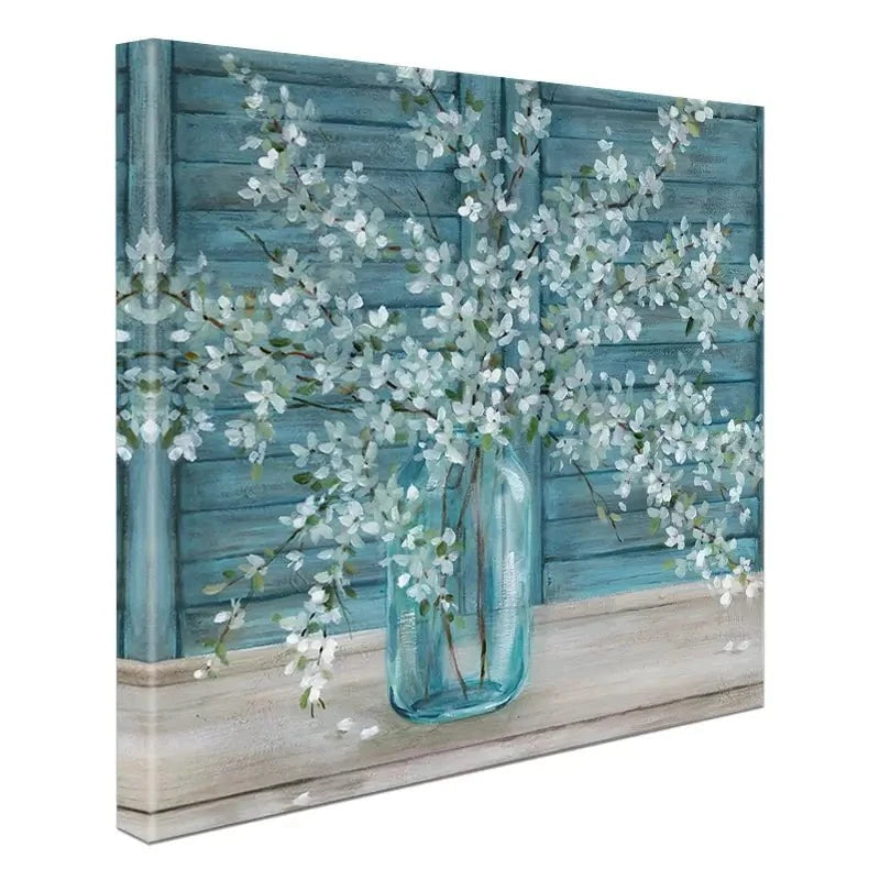 Shuttered Blossoms Canvas Print Shuttered Blossoms Canvas Print wall art product Carol Robinson