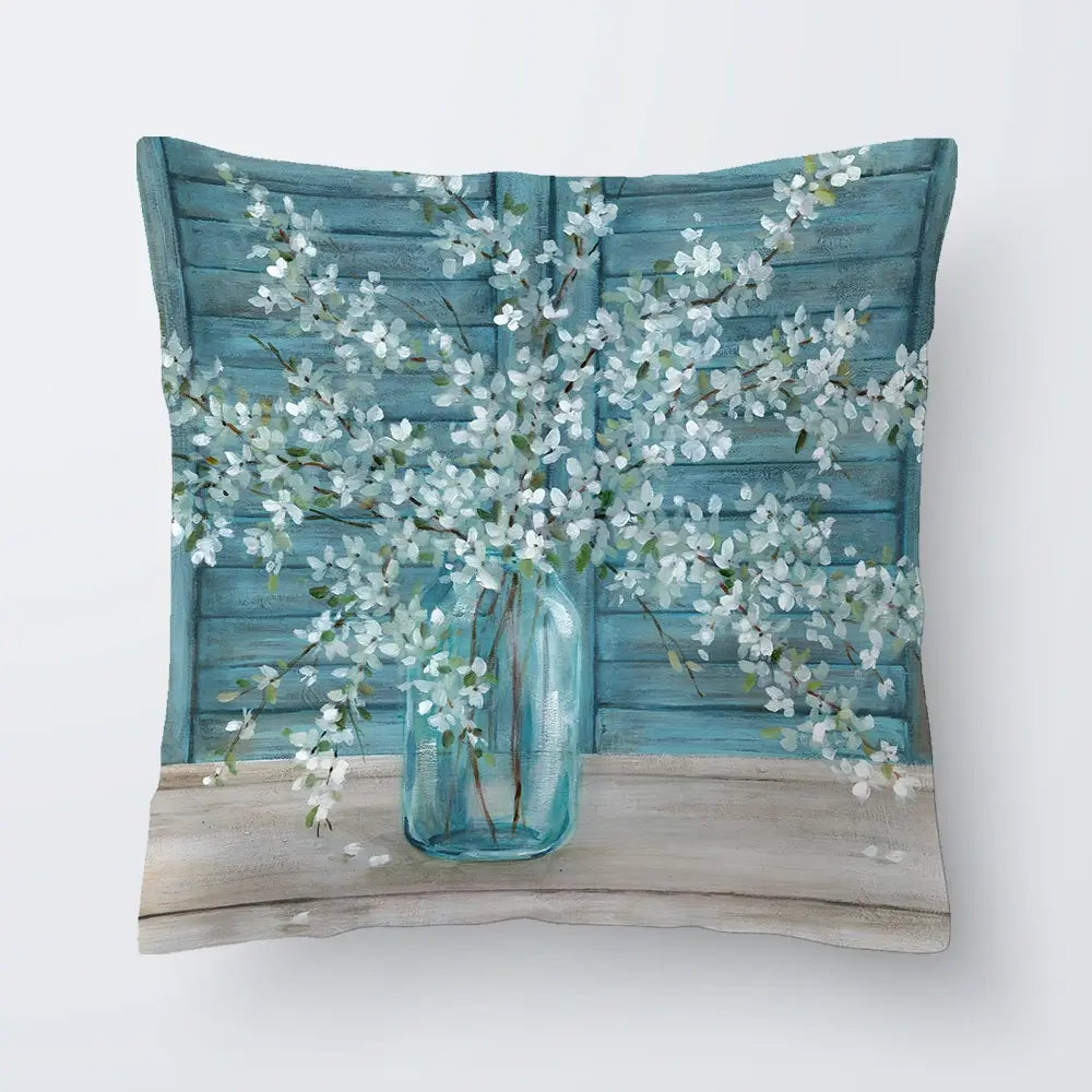 Shuttered Blossoms Cushion Shuttered Blossoms Cushion wall art product Carol Robinson