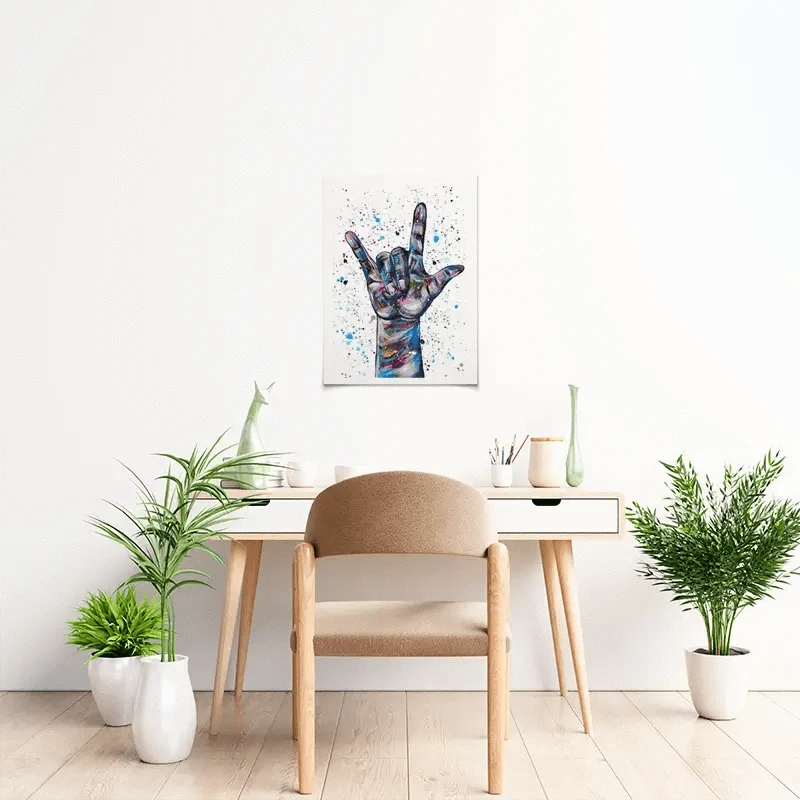 Sign Language I Love You Art Print Sign Language I Love You Art Print wall art product Emma LC Art