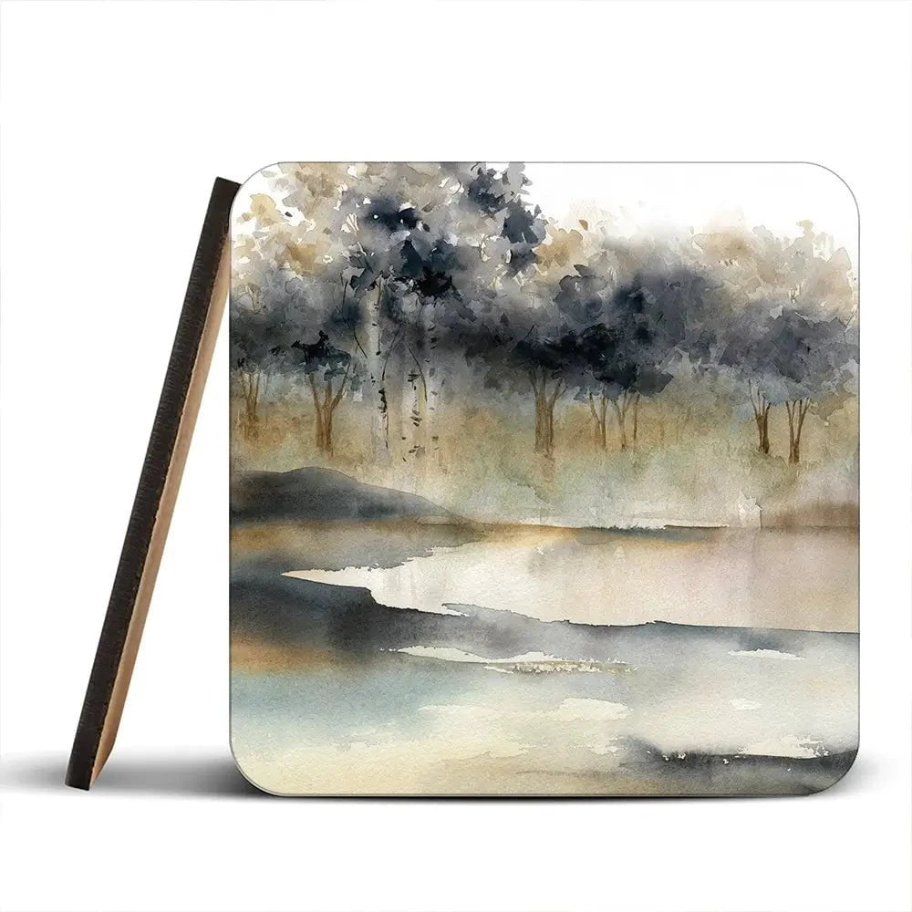 Silent Waters 1 Coaster Set Rainbow Soul Tree Coaster Set | Rainbow Soul Tree Art Coasters wall art product Carol Robinson