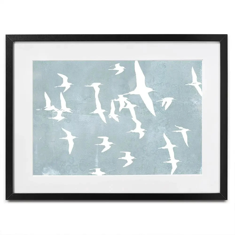 Silhouettes In Flight Framed Art Print Silhouettes In Flight Framed Art Print wall art product Jennifer Goldberger
