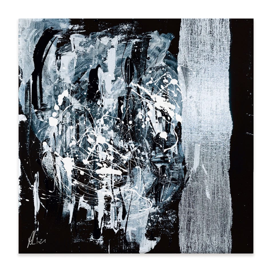 Silver Abstract Canvas Print wall art product Aimee Linzi
