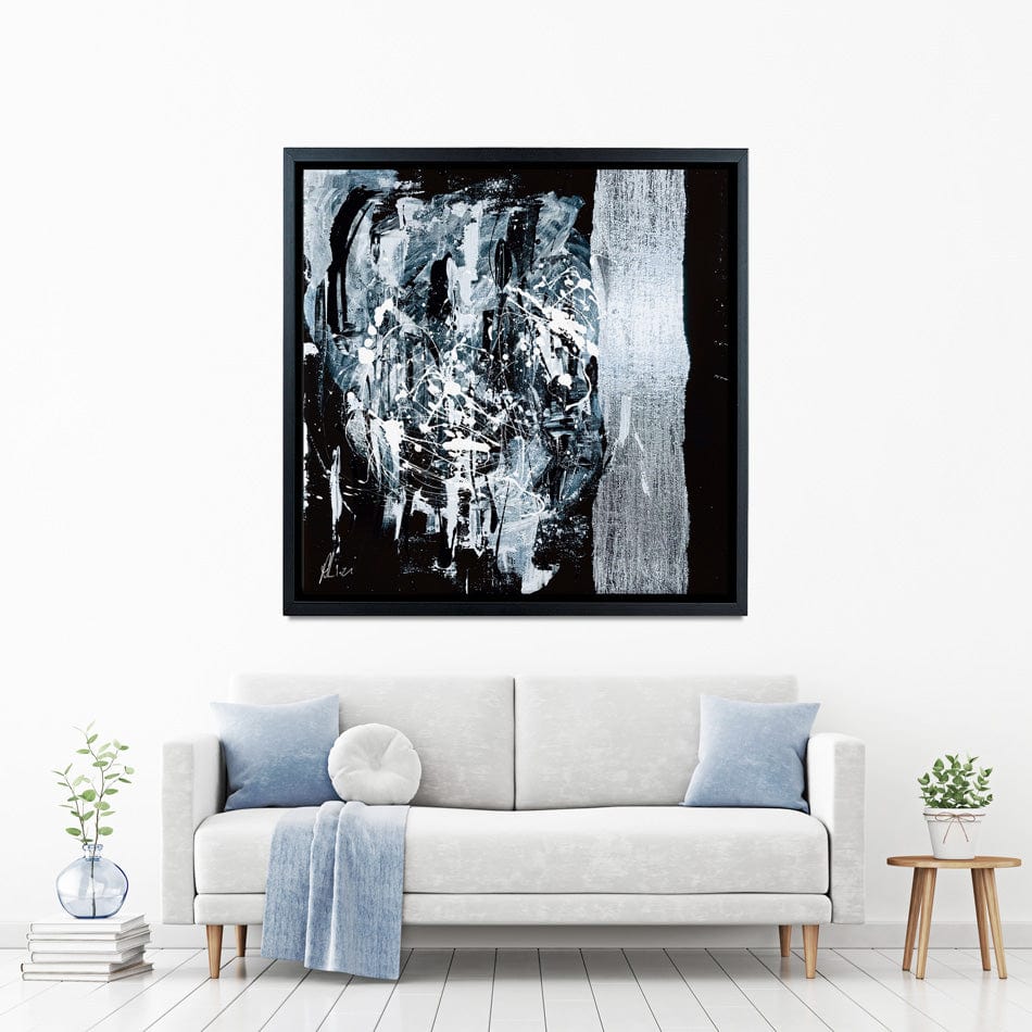 Silver Abstract Canvas Print wall art product Aimee Linzi