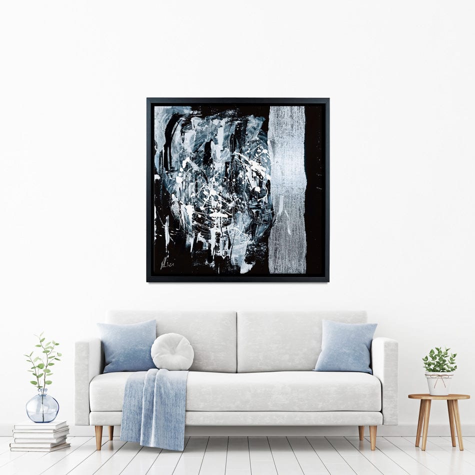 Silver Abstract Canvas Print wall art product Aimee Linzi
