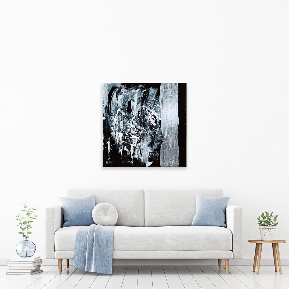 Silver Abstract Canvas Print wall art product Aimee Linzi