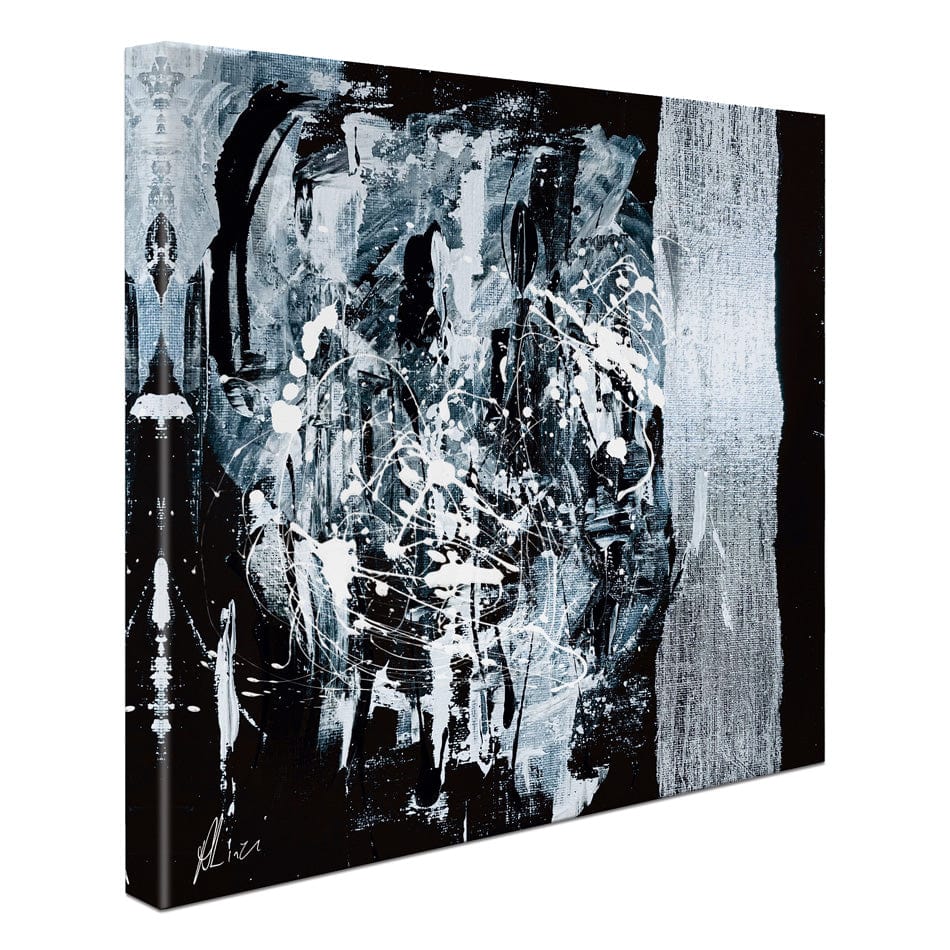 Silver Abstract Canvas Print wall art product Aimee Linzi