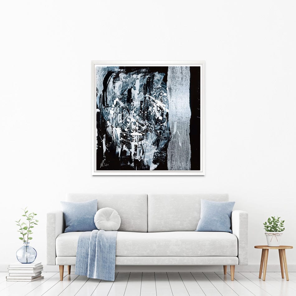 Silver Abstract Canvas Print wall art product Aimee Linzi