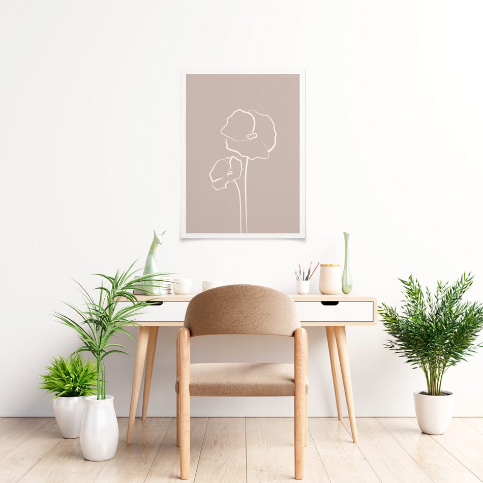 Simple Flowers Art Print wall art product / Shutterstock