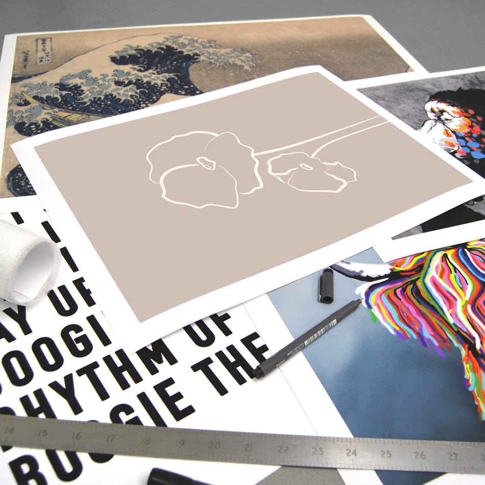 Simple Flowers Art Print wall art product / Shutterstock