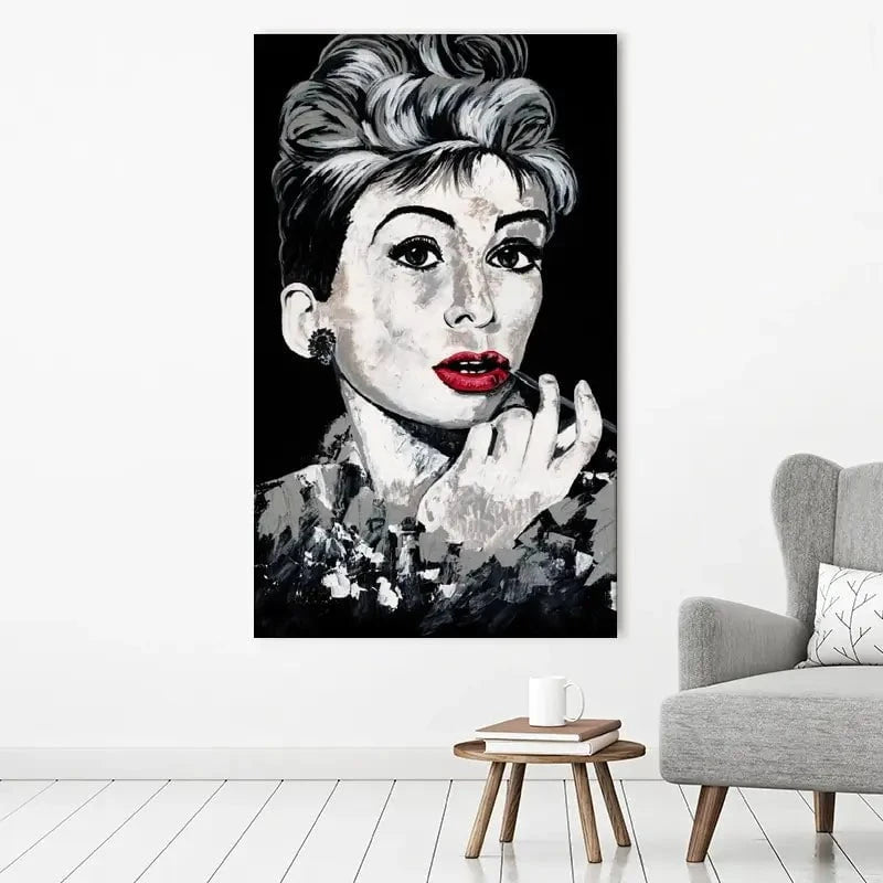 Simply Audrey Canvas Print Simply Audrey Canvas Print wall art product Jackie Bridges