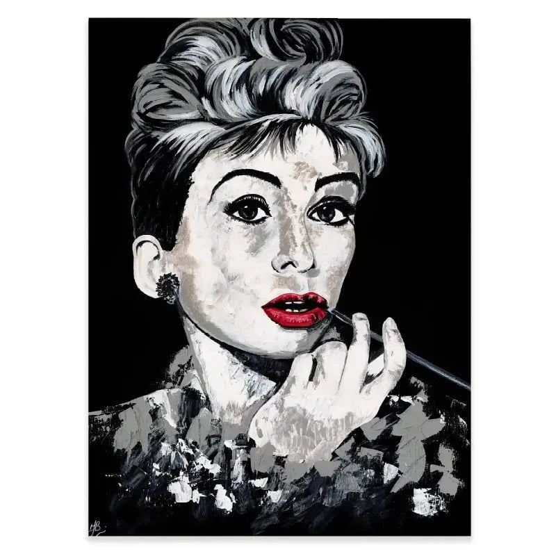Simply Audrey Canvas Print Simply Audrey Canvas Print wall art product Jackie Bridges