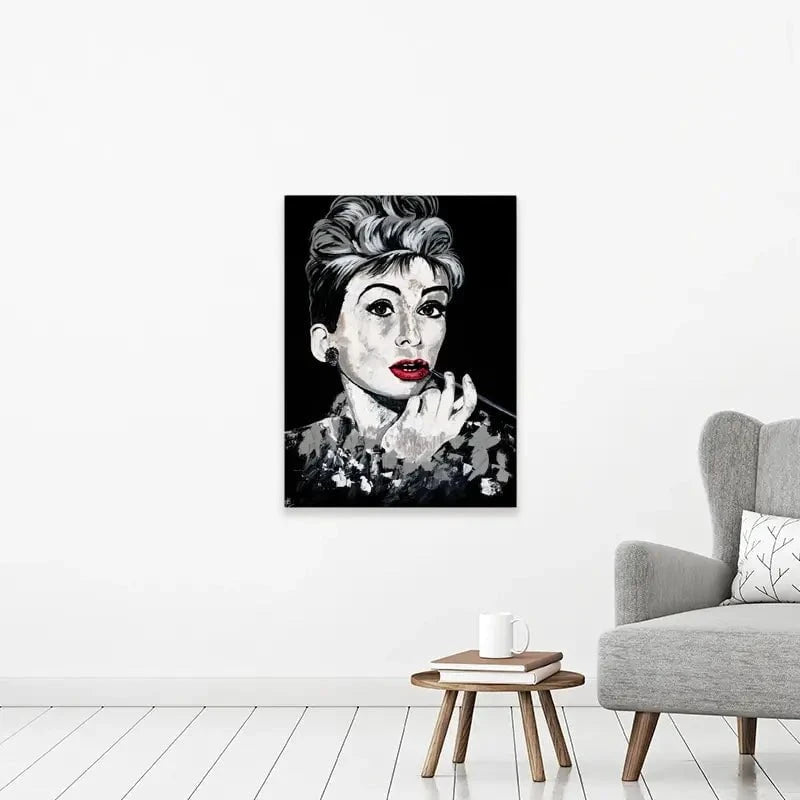Simply Audrey Canvas Print Simply Audrey Canvas Print wall art product Jackie Bridges