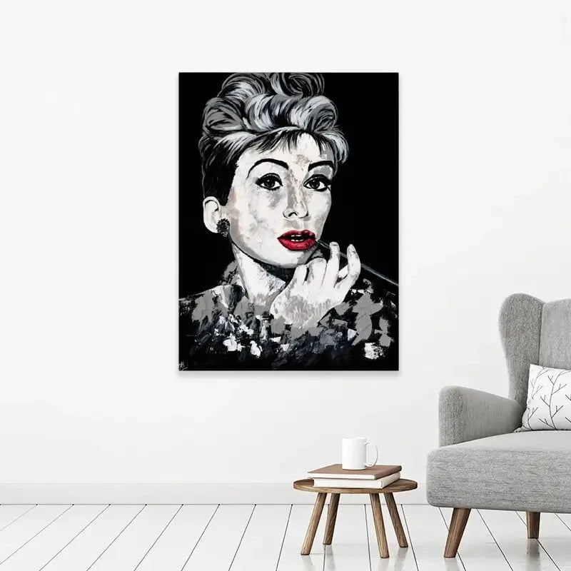 Simply Audrey Canvas Print Simply Audrey Canvas Print wall art product Jackie Bridges