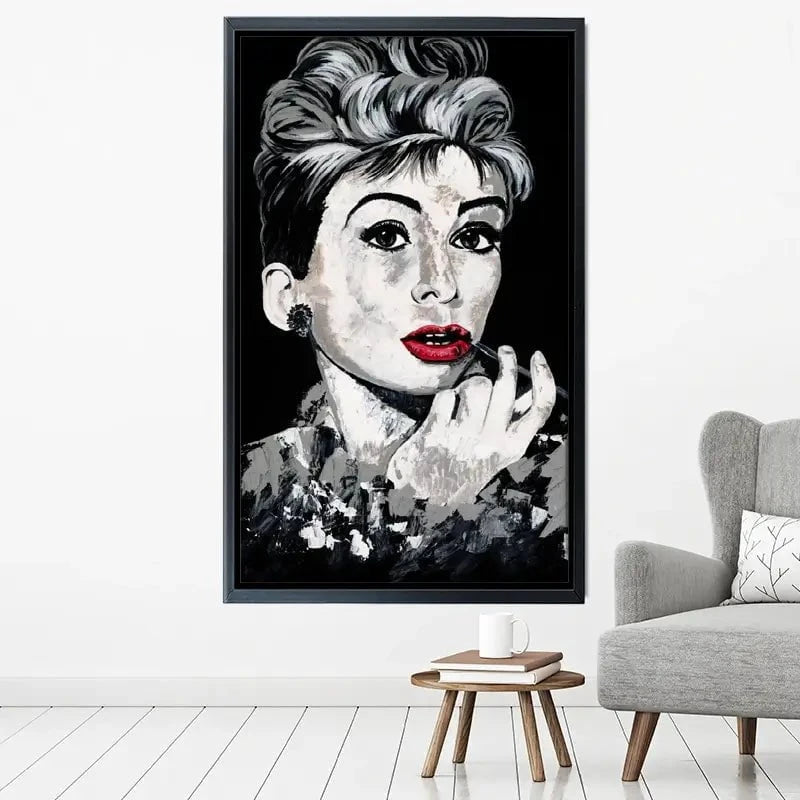 Simply Audrey Canvas Print Simply Audrey Canvas Print wall art product Jackie Bridges