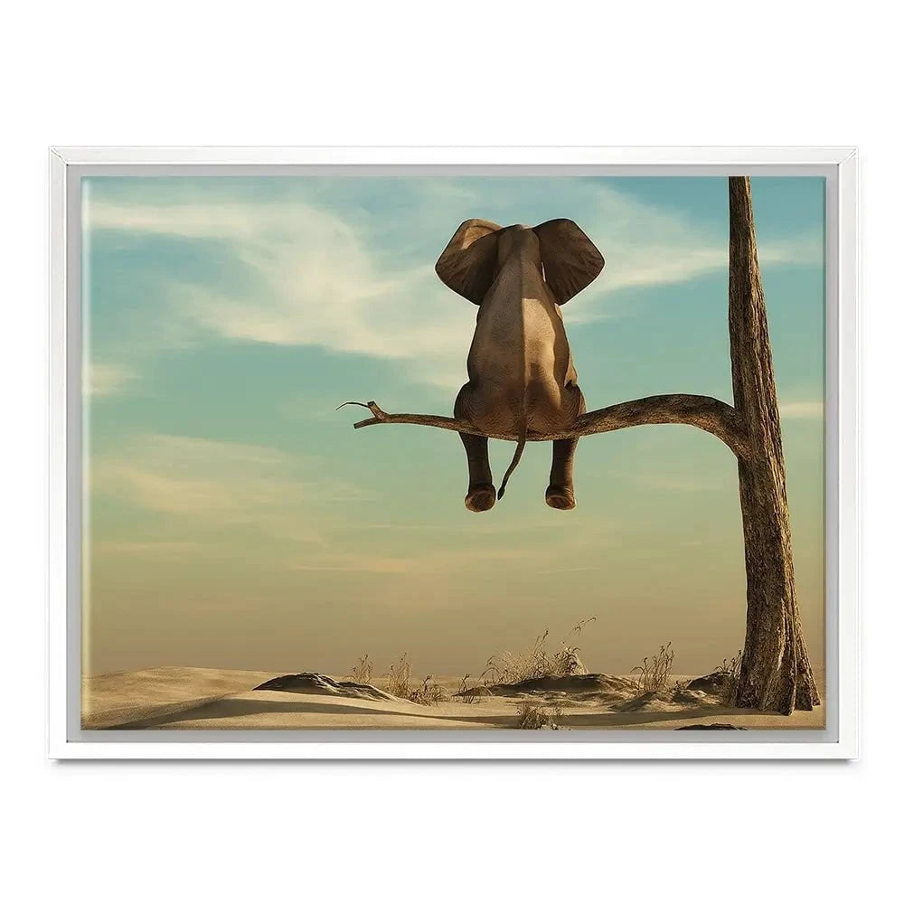 Sitting Elephant Canvas Print Sitting Elephant Canvas Print wall art product Orla / Shutterstock