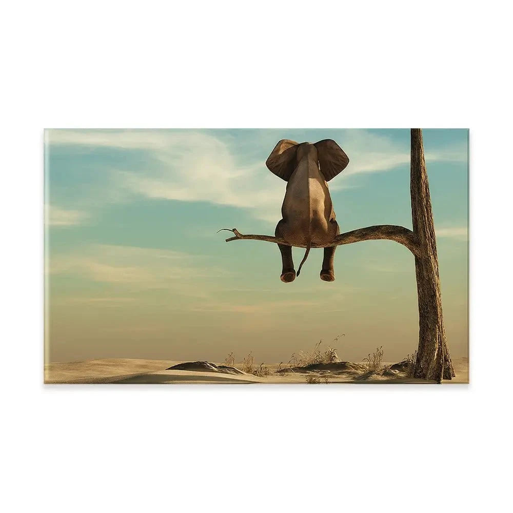 Sitting Elephant Canvas Print Sitting Elephant Canvas Print wall art product Orla / Shutterstock